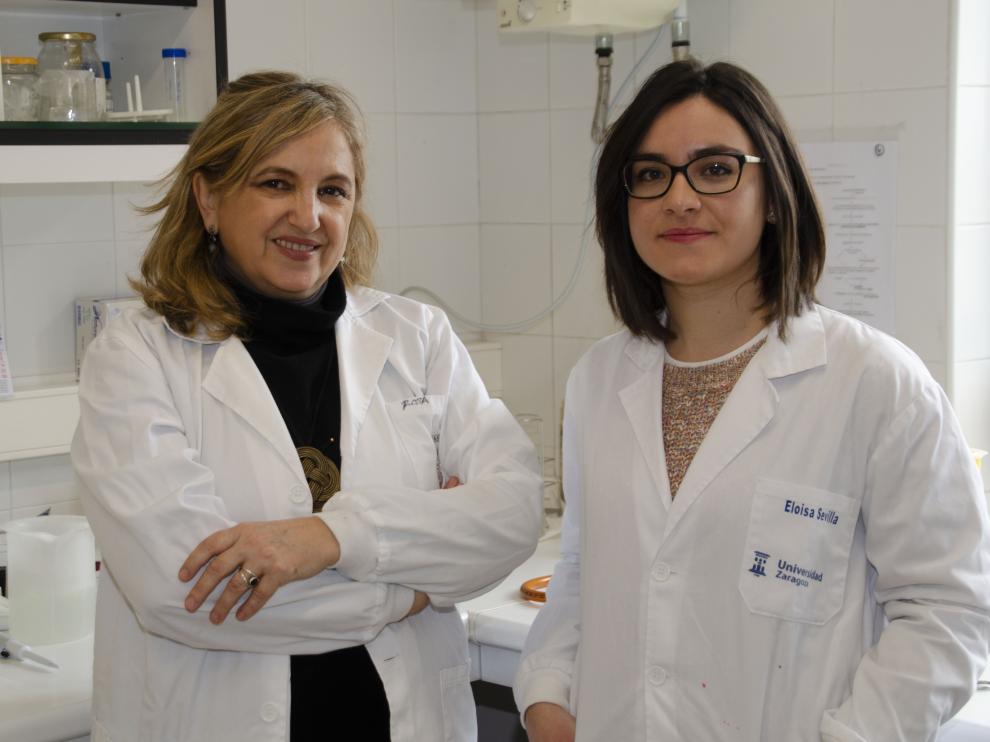 Rosa Bolea y Eloísa Sevilla, investigadoras de la Facultad de Veterinaria de la Universidad de Zaragoza