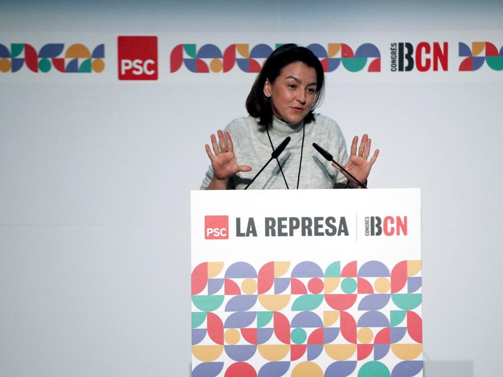 Eva Granados en un acto de este sábado.