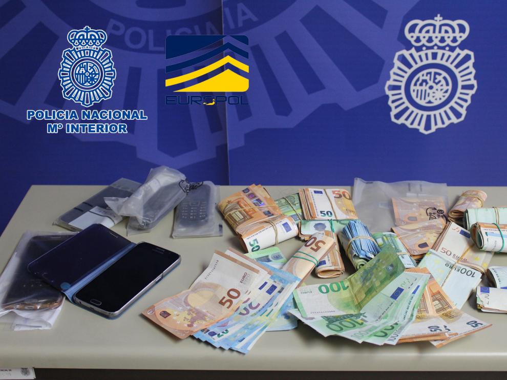 Dinero incautado por la Policía Nacional en este operativo.