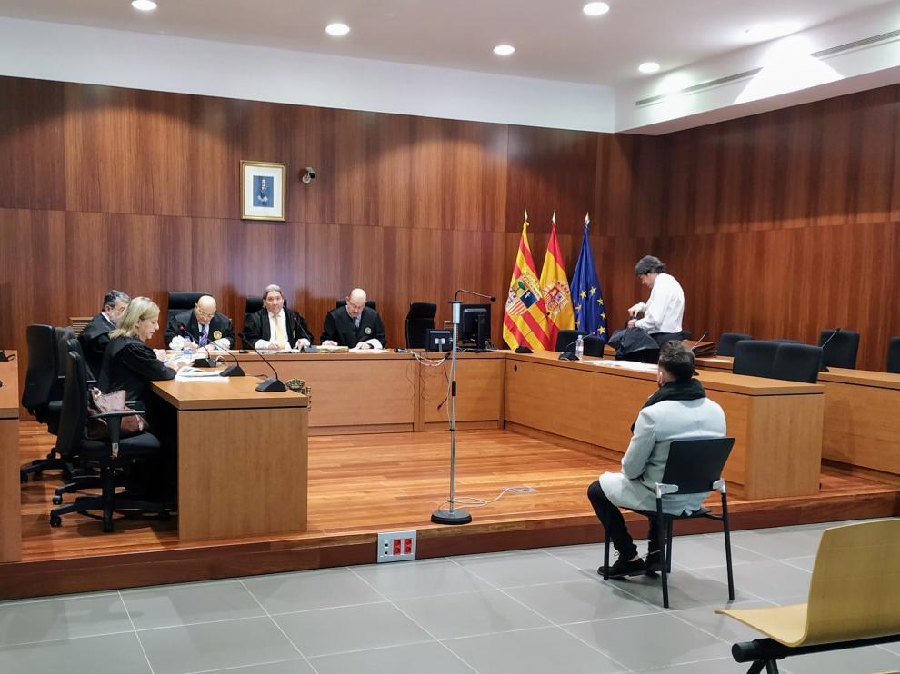 El acusado, durante el juicio celebrado en la Audiencia de Zaragoza.