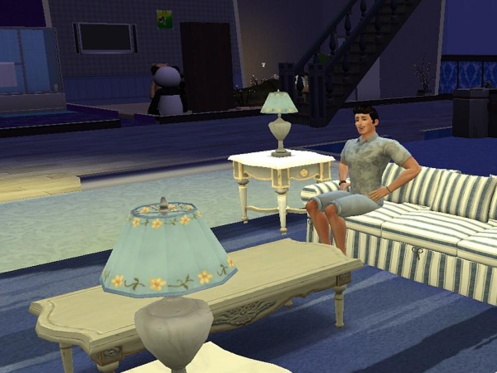 Una escena de Los Sims.