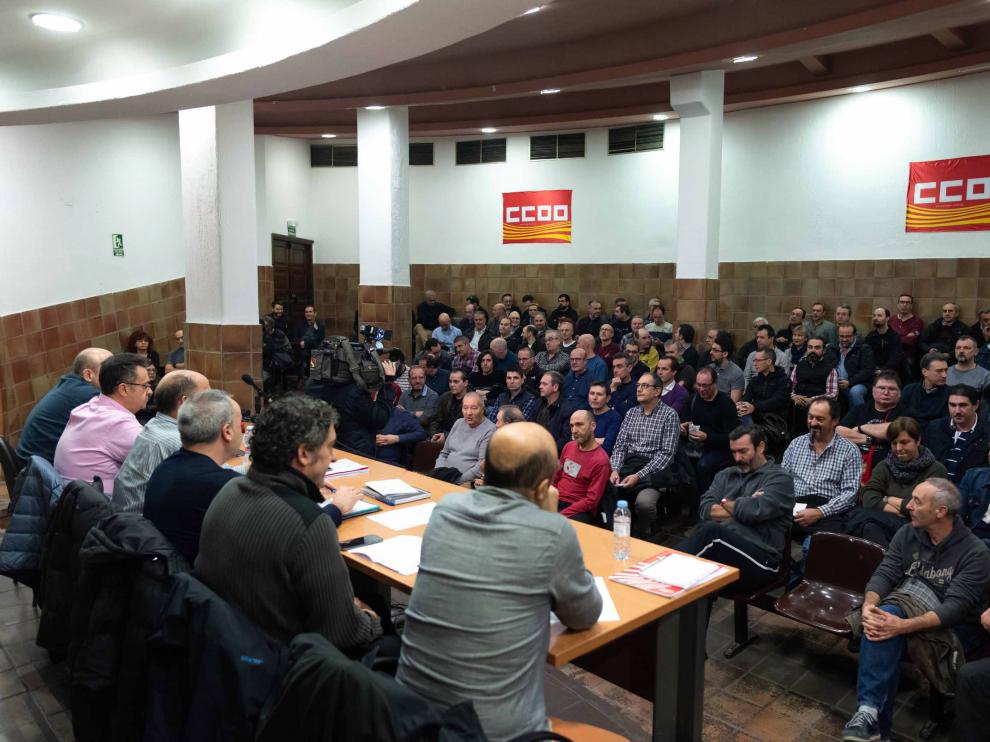 ASAMBLEA GENERAL TRABAJADORES SCHINDLER EN LA SEDE DE CC. OO.