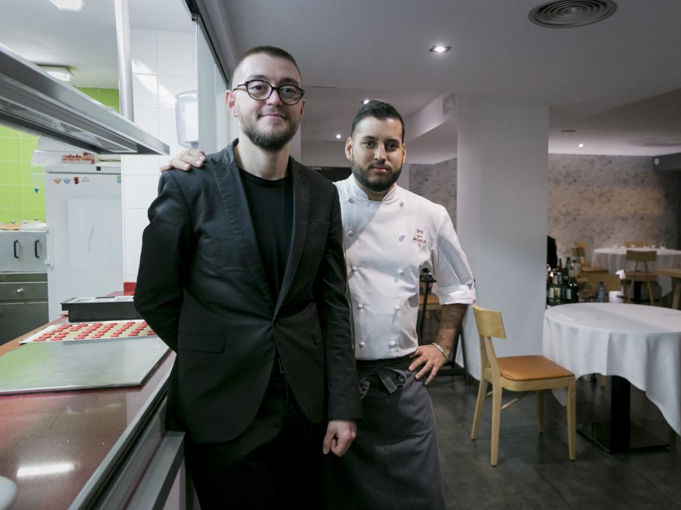 Diego Millán, en primer término, junto a su socio en Cancook, Ramces González.