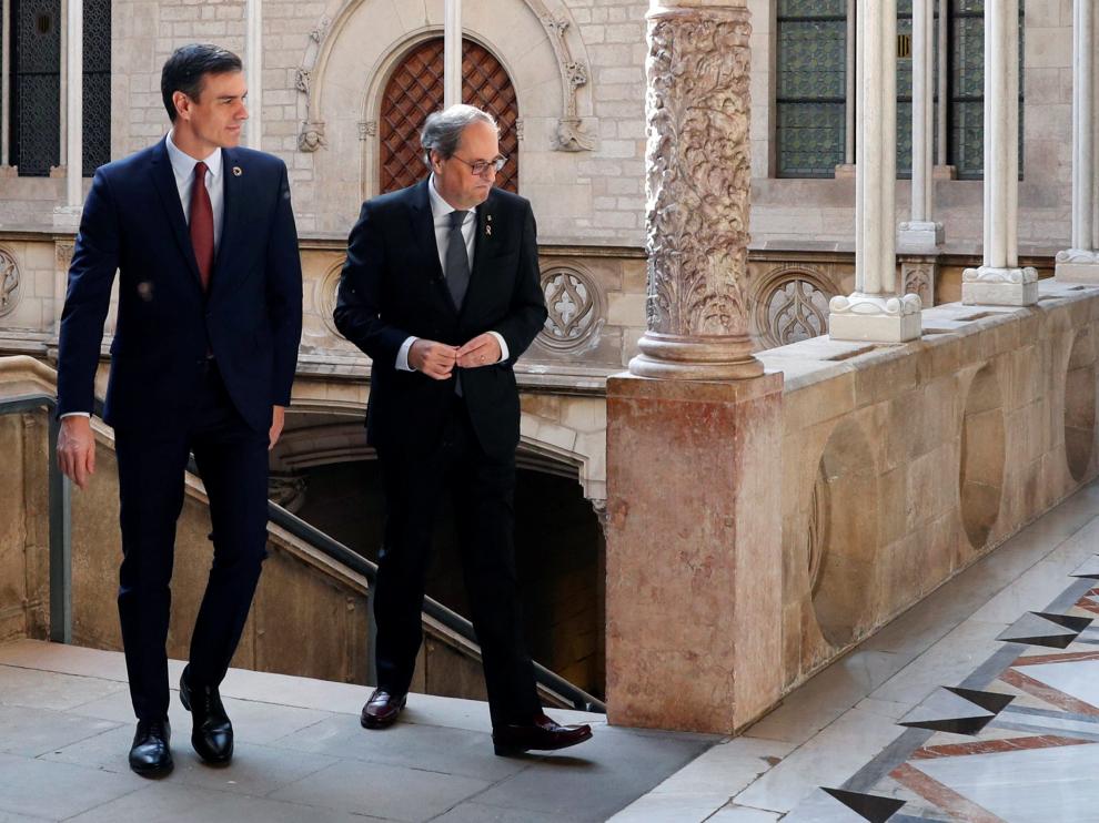 Reunión entre Torra y Sánchez.