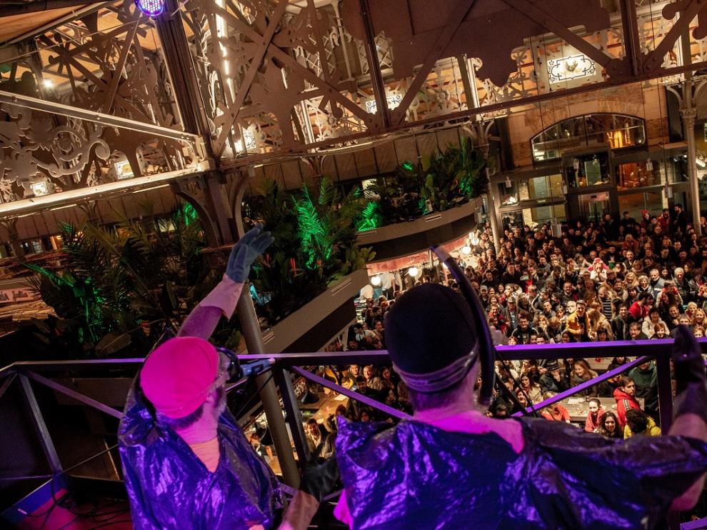 Concierto de Los Gandules en el Mercado Central de Zaragoza
