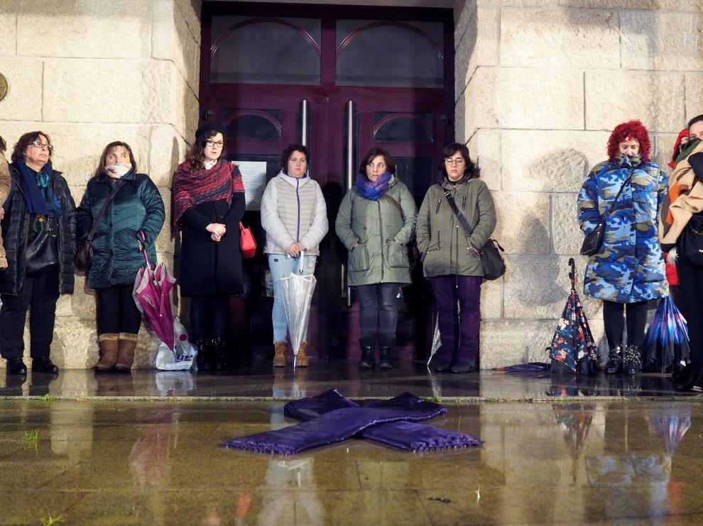 Concentración en Lugo tras el último crimen machista acaecido hace apenas diez días.