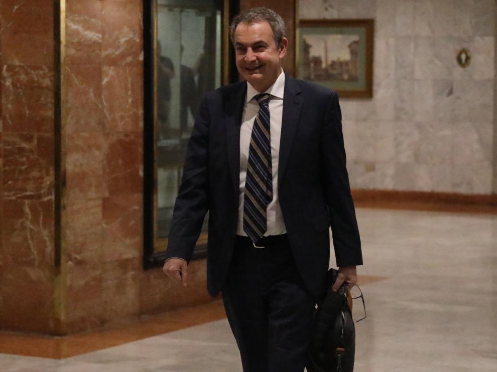 El expresidente Zapatero este sábado en Caracas.
