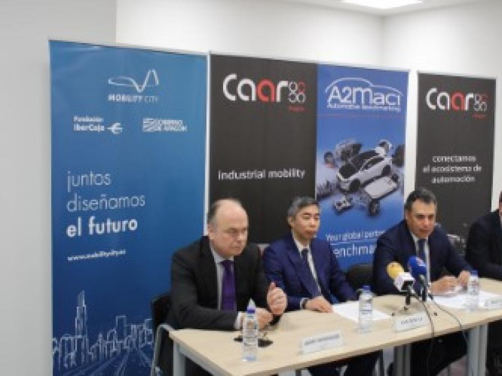 Jaime Armengol, Han Minh Ly, Benito Tesier y Rogelio Cuairán presentando hoy la Feria.