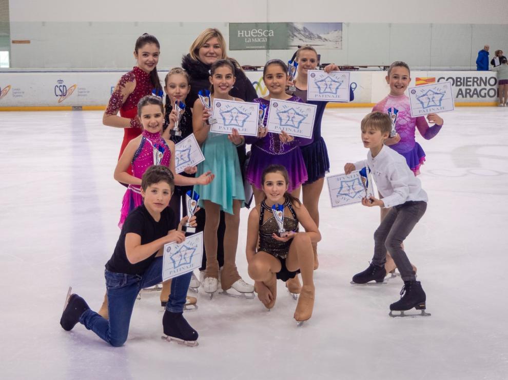 Patinadores del Club Hielo Jaca