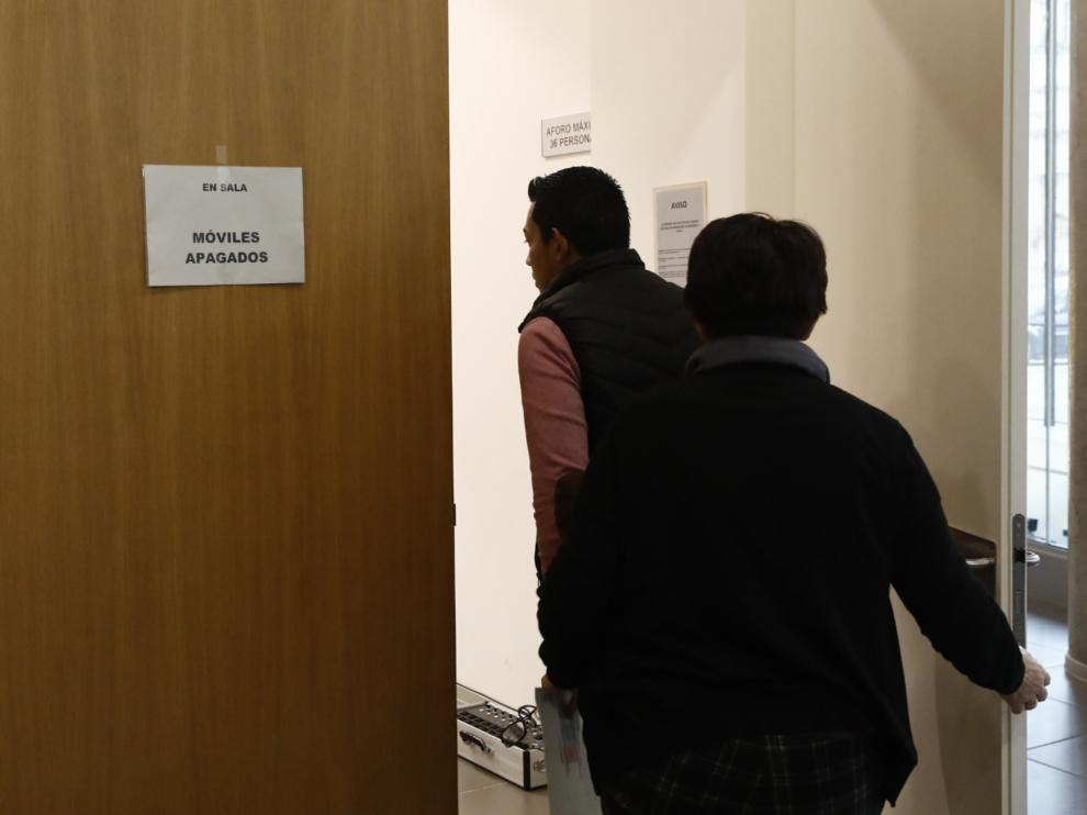 El acusado, en el momento de entrar a la sala de vistas de la Audiencia.