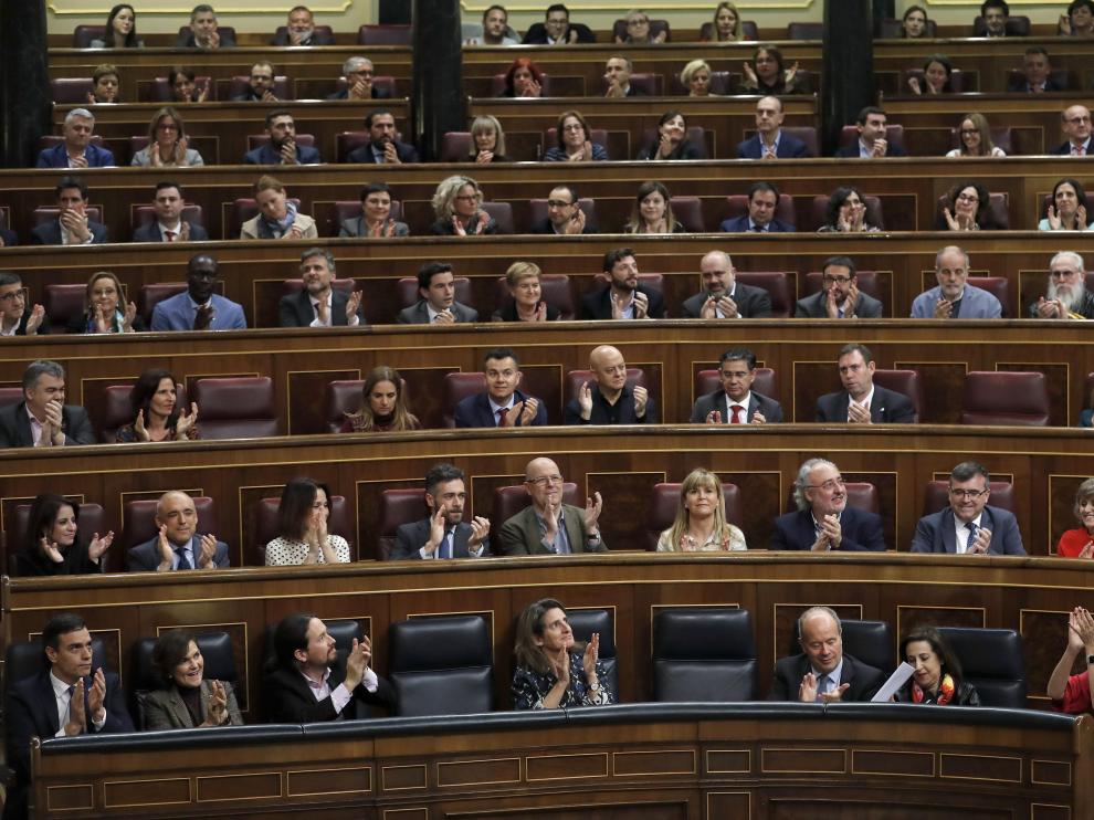 GRAF8790. MADRID, 11/02/2020.- Un momento del pleno celebrado este martes en el Congreso de los Diputados en Madrid. EFE/Chema Moya Pleno del Congreso