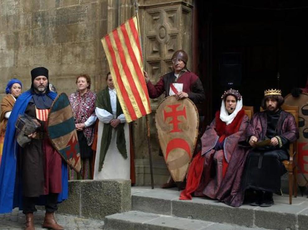 Una de las recreaciones de la fiesta del nacimiento del rey.