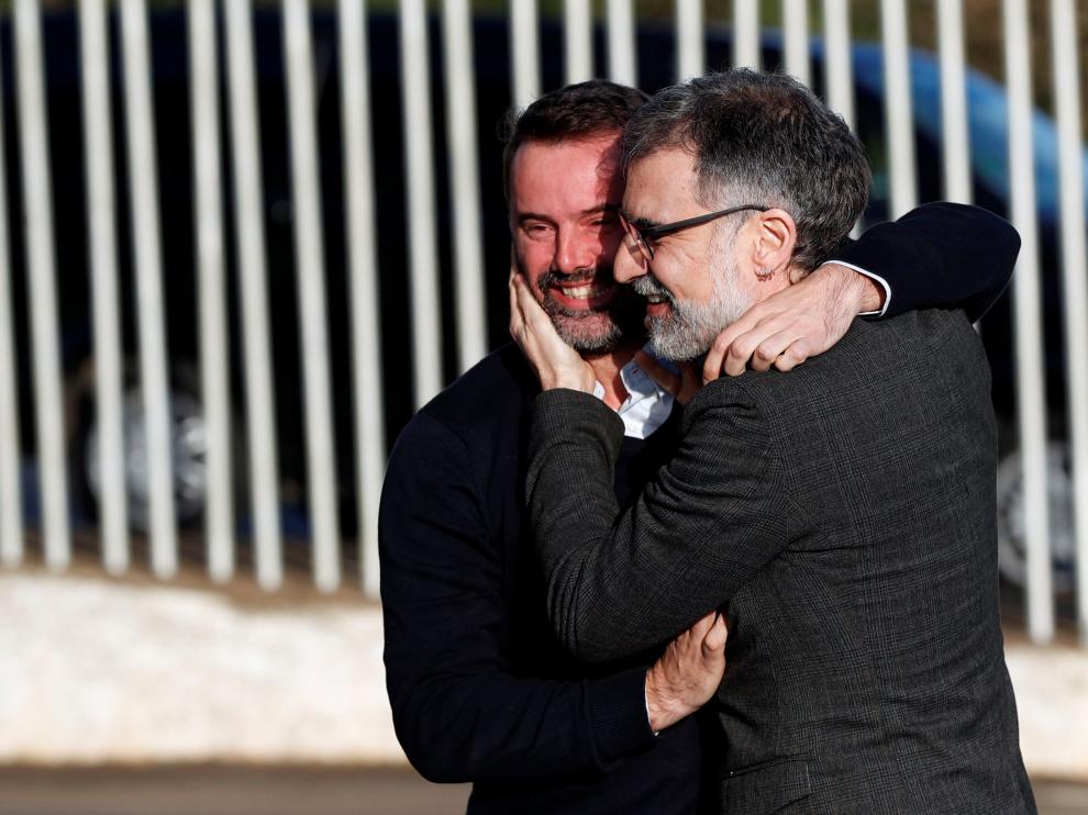 Jordi Cuixart sale de la prisión de Lledoners con un permiso de 72 horas.