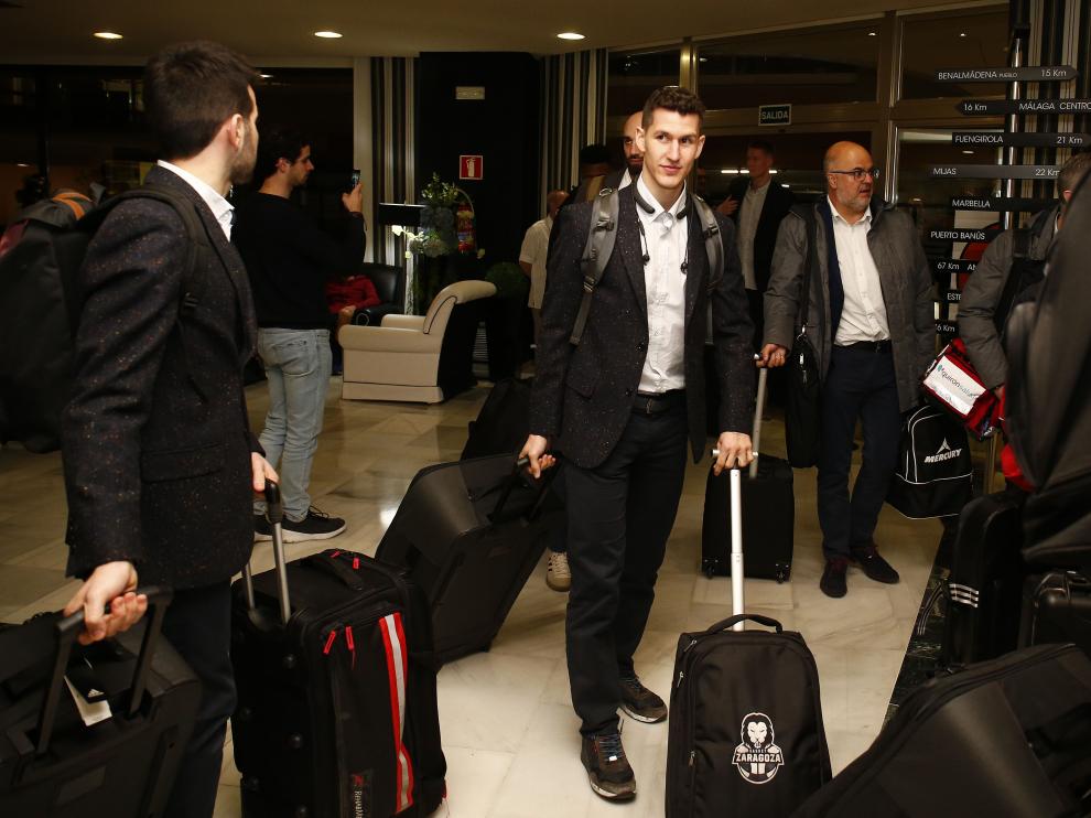 Rodrigo San Miguel, a su llegada a Málaga con la plantilla del Casademont.
