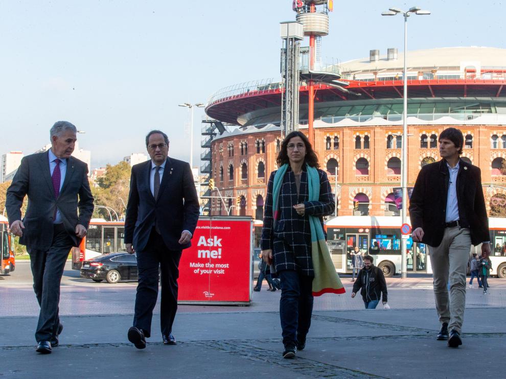 Torra se reúne con los representantes del Mobile World Congress.