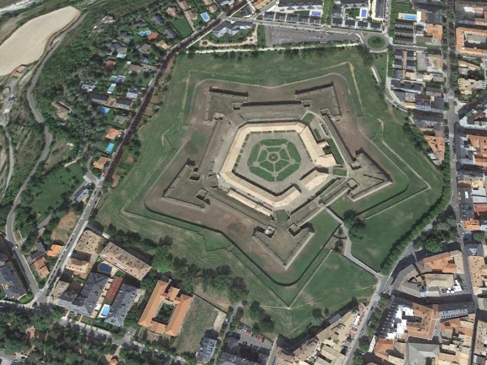 Ciudadela de Jaca desde Google Earth
