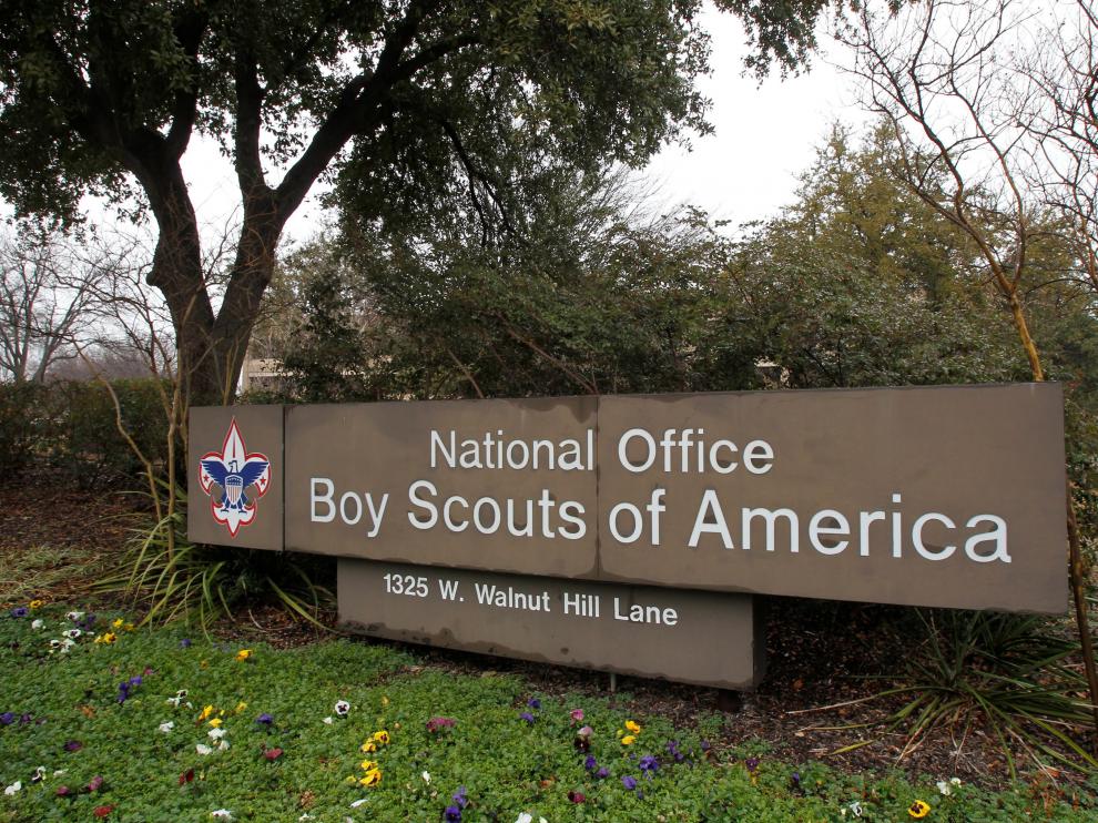 Un cartel de los Boy Scouts de América en Texas (Estados Unidos).