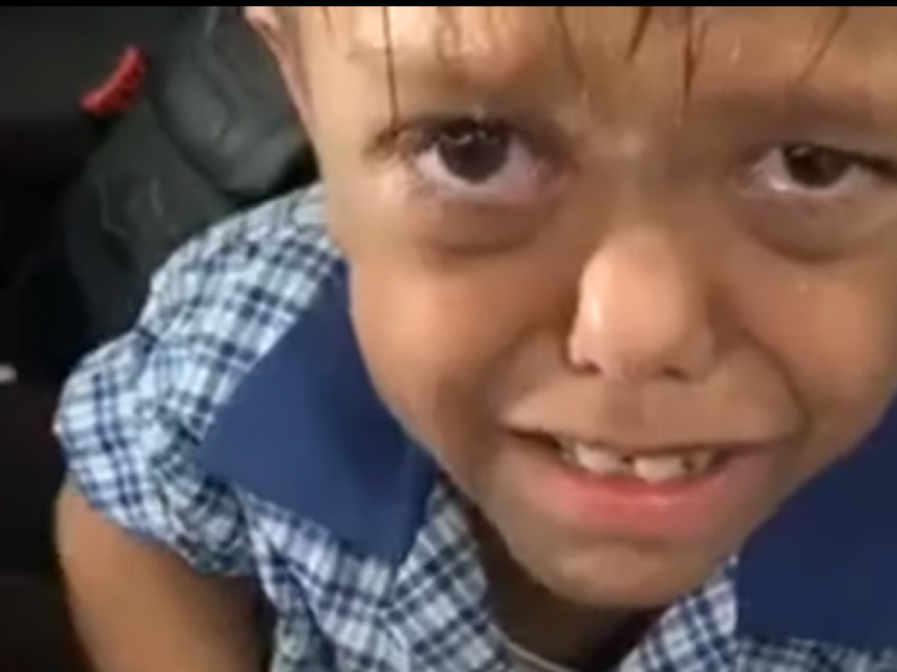 Captura del vídeo donde aparece el niño pidiendo morir.