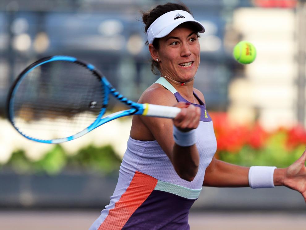 Garbiñe Muguruza en el partido de este jueves.