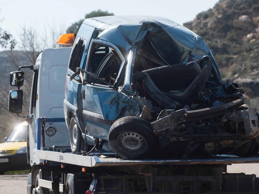 Accidente en la A-230 en Caspe