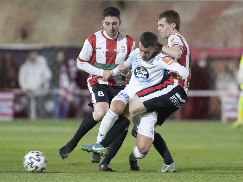 Imagen del encuentro de Copa del Rey disputado entre el Illueca y el Deportivo de La Coruña en diciembre.