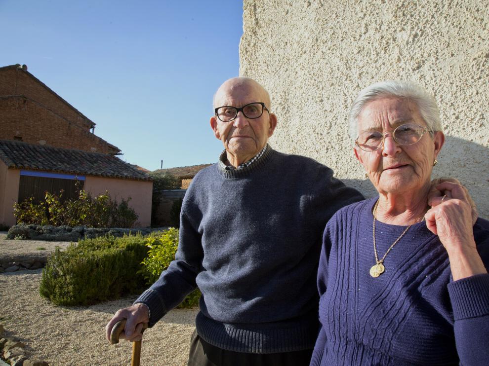 Ramón y Jacinta, esta semana en su casa en Valtorres.