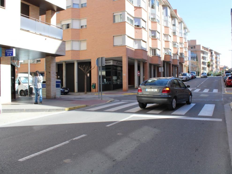 Paso de cebra de la avenida del Reino de Aragón donde se ha producido el accidente