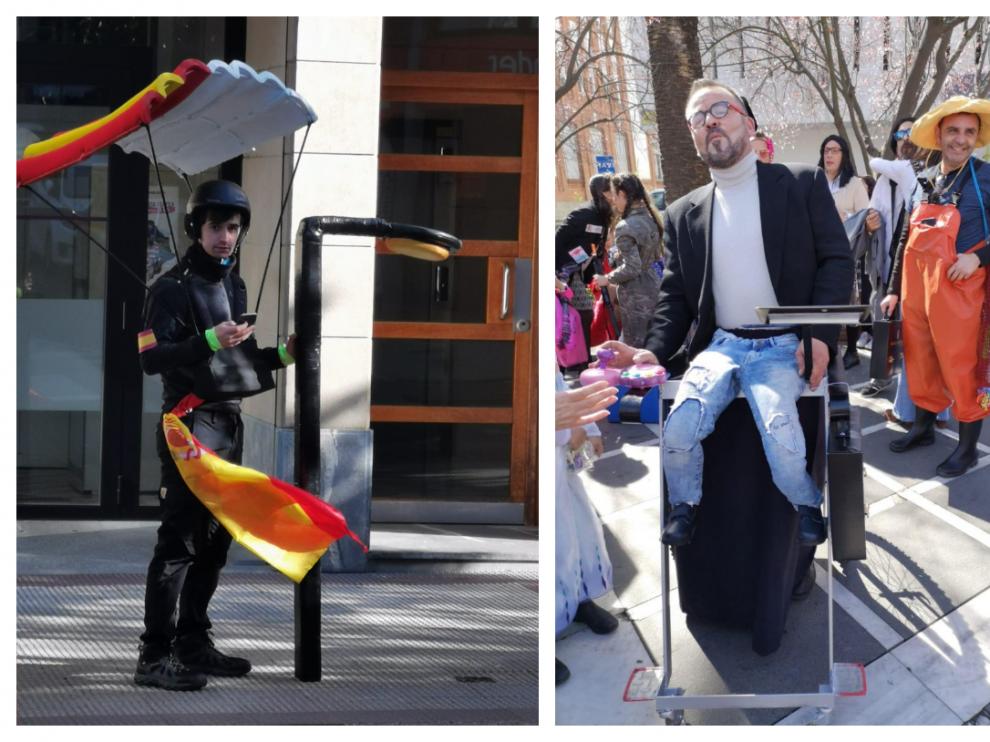 Disfraces del paracaidista y la farola y de Pablo Echenique.