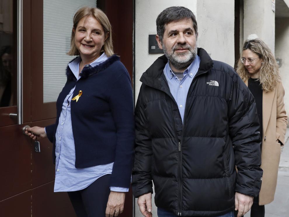 Jordi Sànchez durante su permiso penitenciario