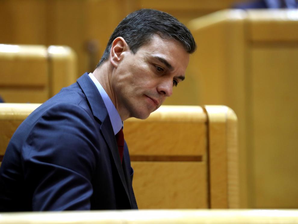 Sánchez responde a la oposición en su primera sesión de control del Senado