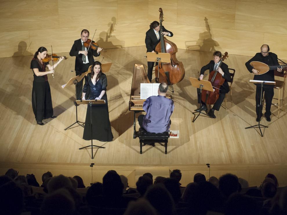 Al Ayre Español, durante un concierto en el Auditorio de Zaragoza