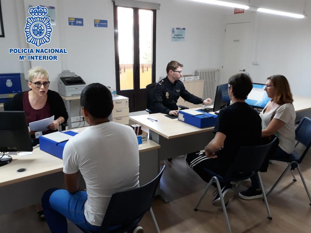 Imagen de las dependencias de la Unidad de Extranjería y Documentación de Fraga.