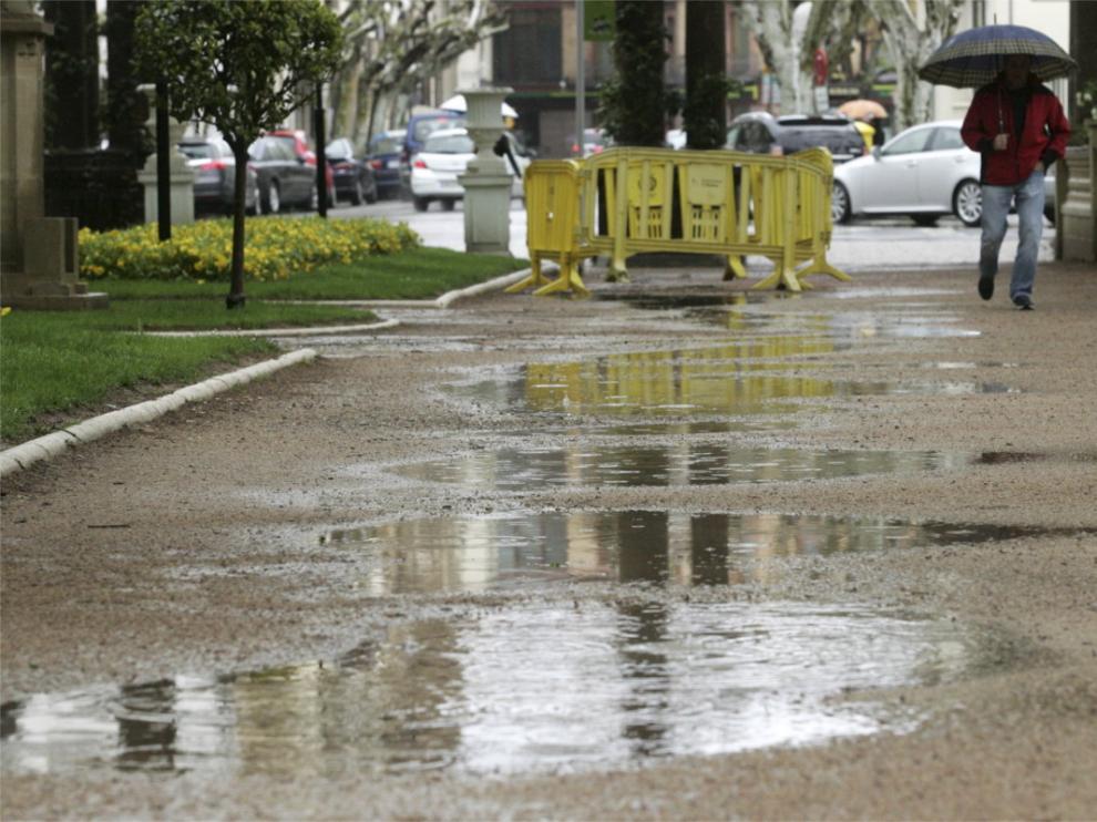 Un día de lluvia en Huesa