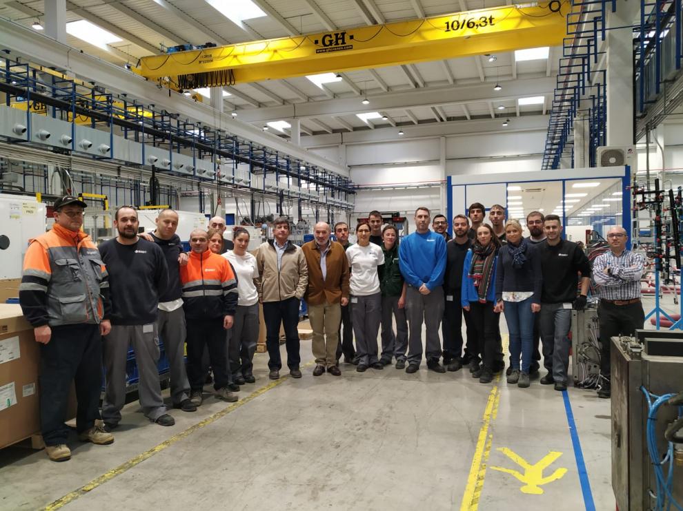Trabajadores de la factoría de Sigit en Calatayud
