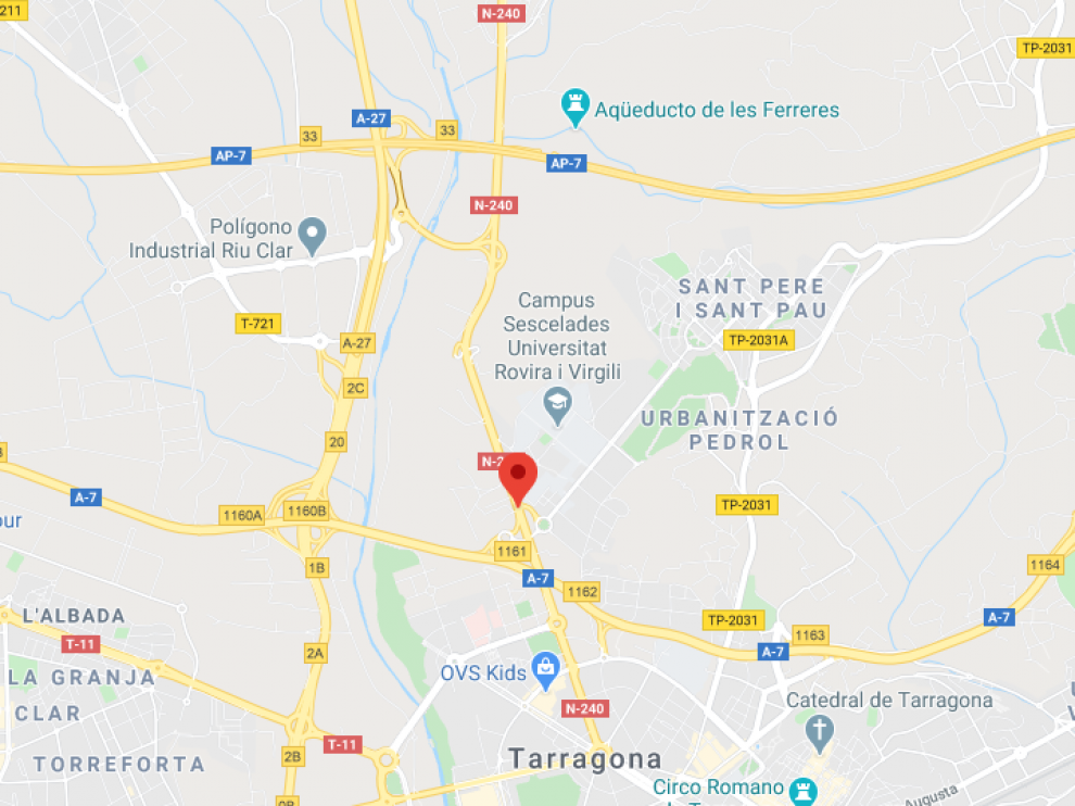 El accidente mortal se ha registrado esta madrugada en la N-240 en Tarragona.