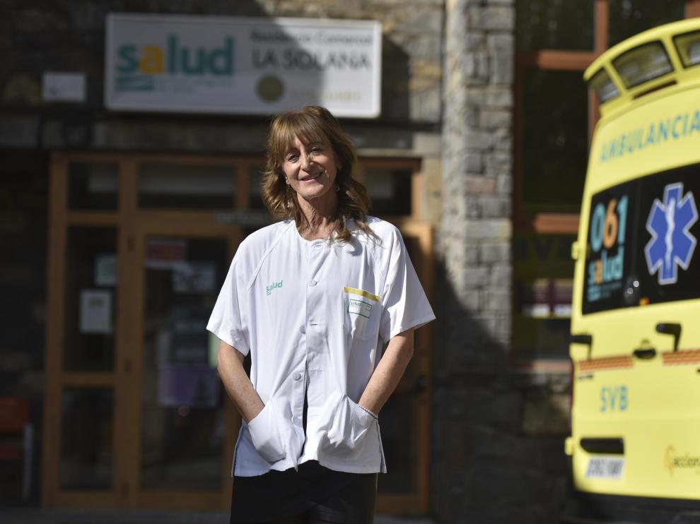 La doctora Celina Maldonado, médica de Boltaña y coordinadora del Centro de Salud de Aínsa.