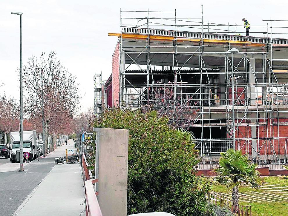 Obras del centro cívico y cultural de Cuarte de Huerva.