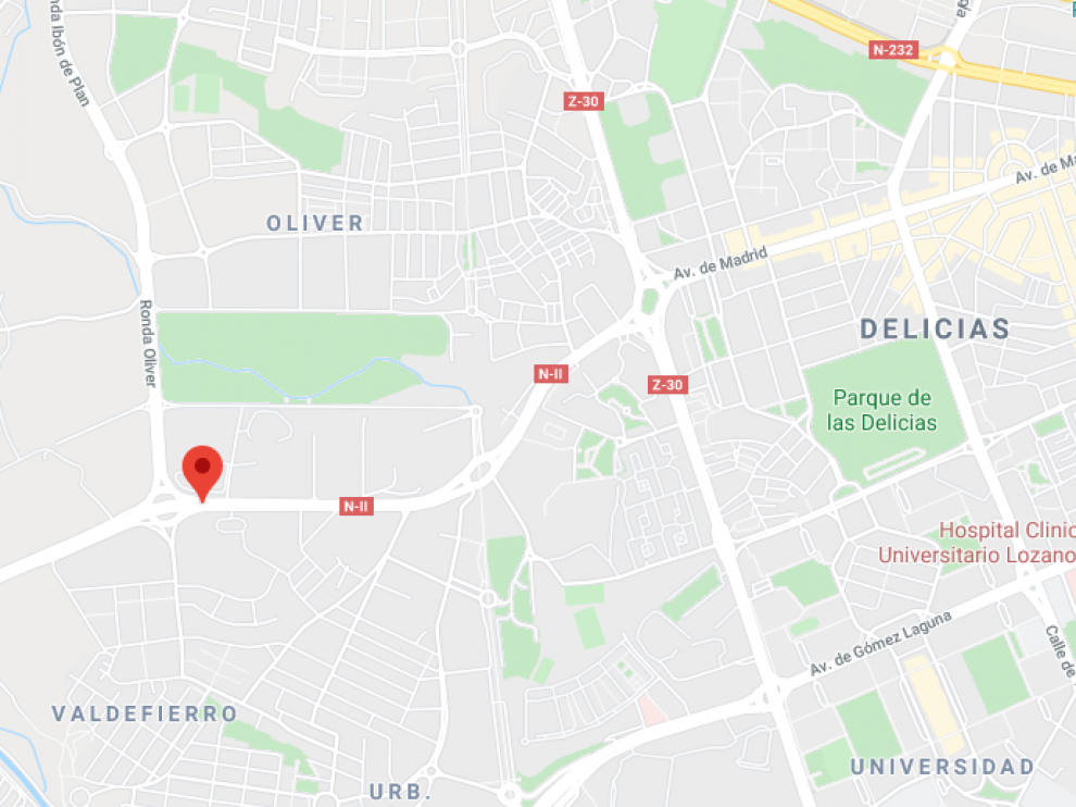 Lugar donde se ha producido el accidente