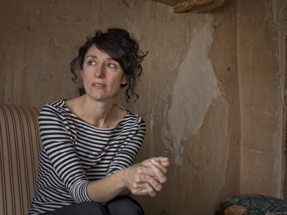 Lucía Camón, fotografiada esta semana en su casa de Torralba de Ribota.
