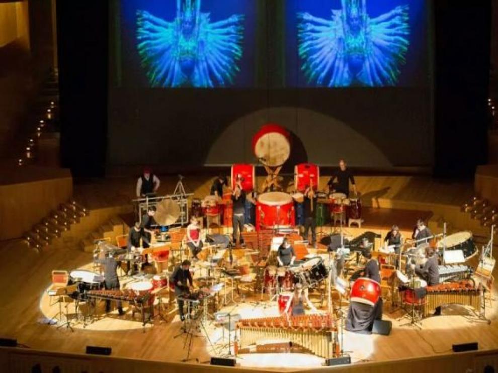 Grupo de percusión del Conservatorio Superior de Música de Aragón