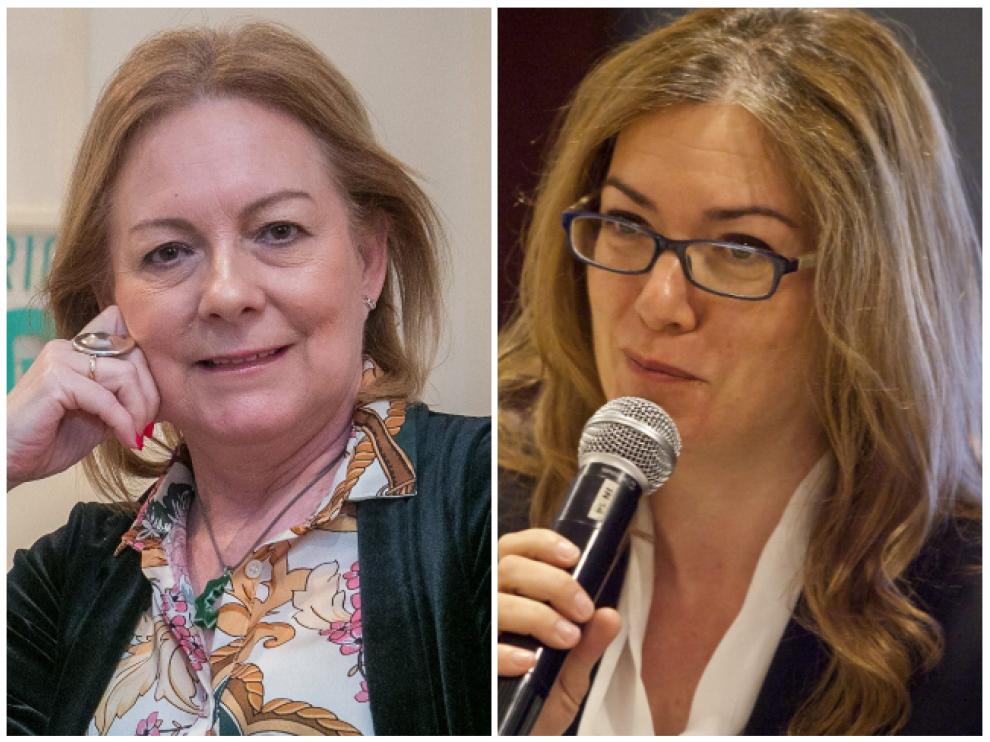 María Jesús Lorente (Arame) y Ana Solana (Directivas de Aragón).