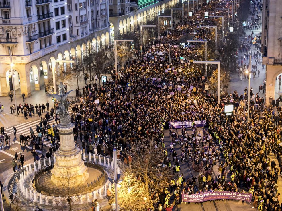 Manifestación del 8-M de Zaragoza.