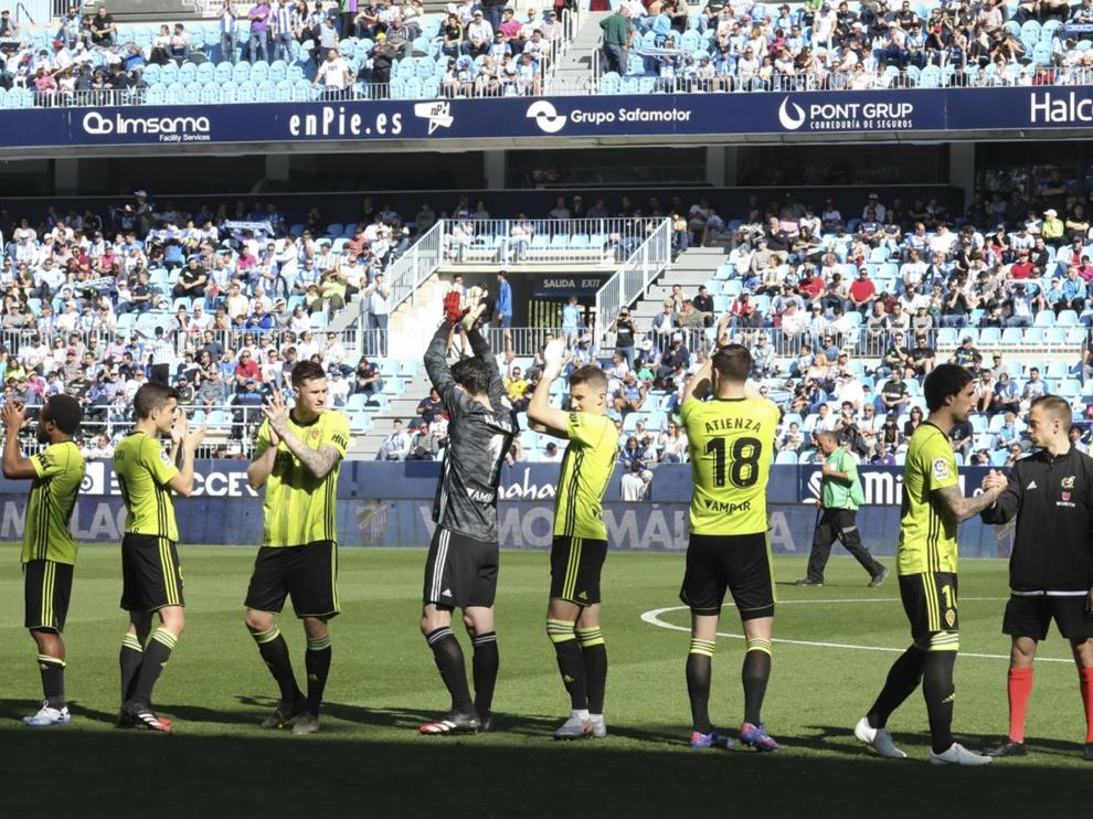 Partido Málaga-Real Zaragoza disputado en el estadio de La Rosaleda