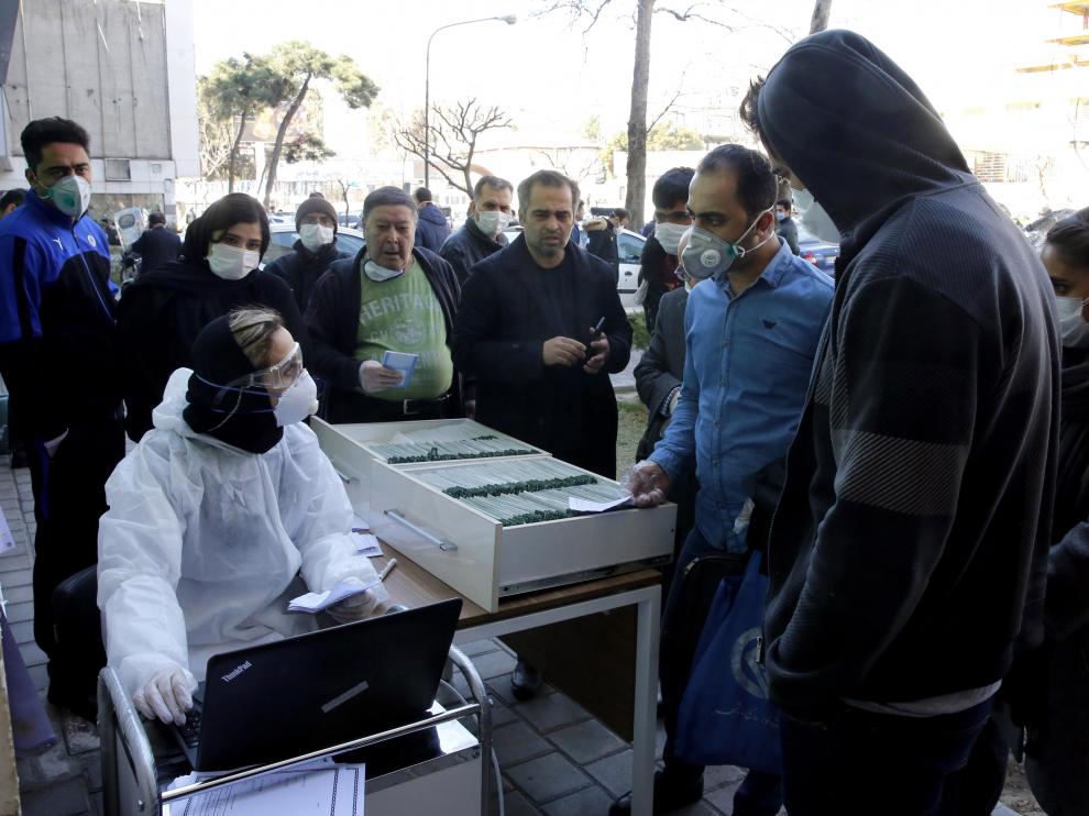 Censo de casos de coronavirus en Teherán.