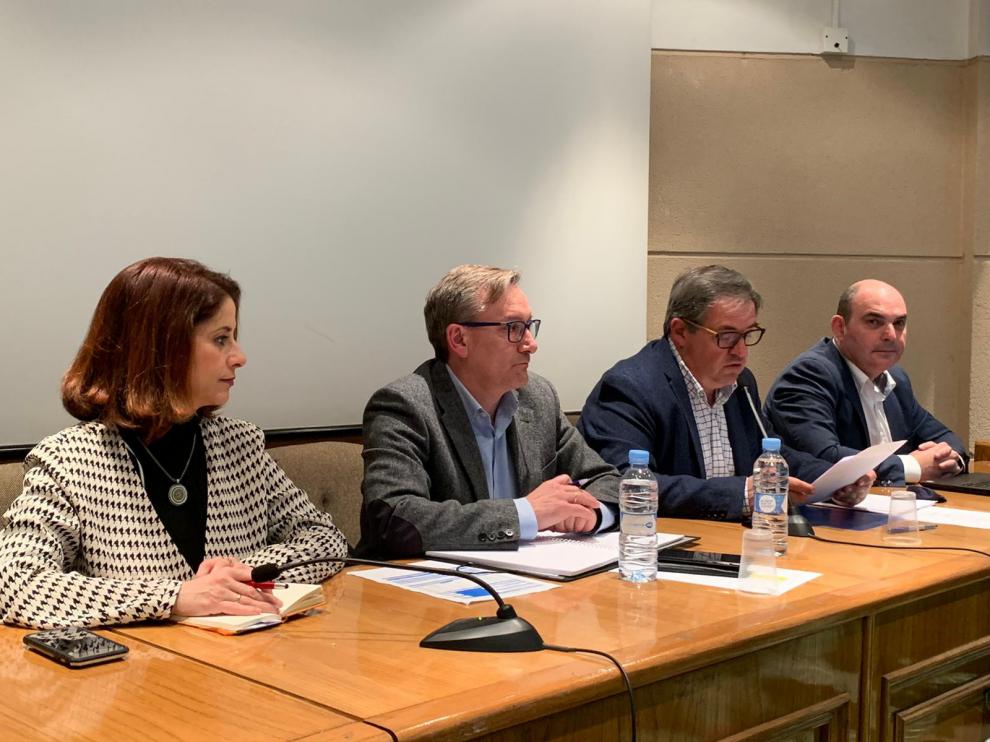 Joaquín Juste, presidente del PP de Teruel -el segundo por la izquierda-, en el Comité Ejecutivo.