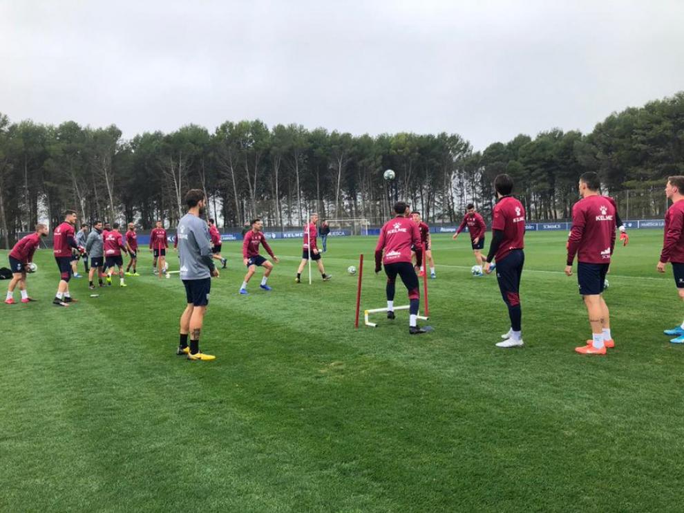 Los azulgranas se han entrenado este viernes a puerta cerrada.