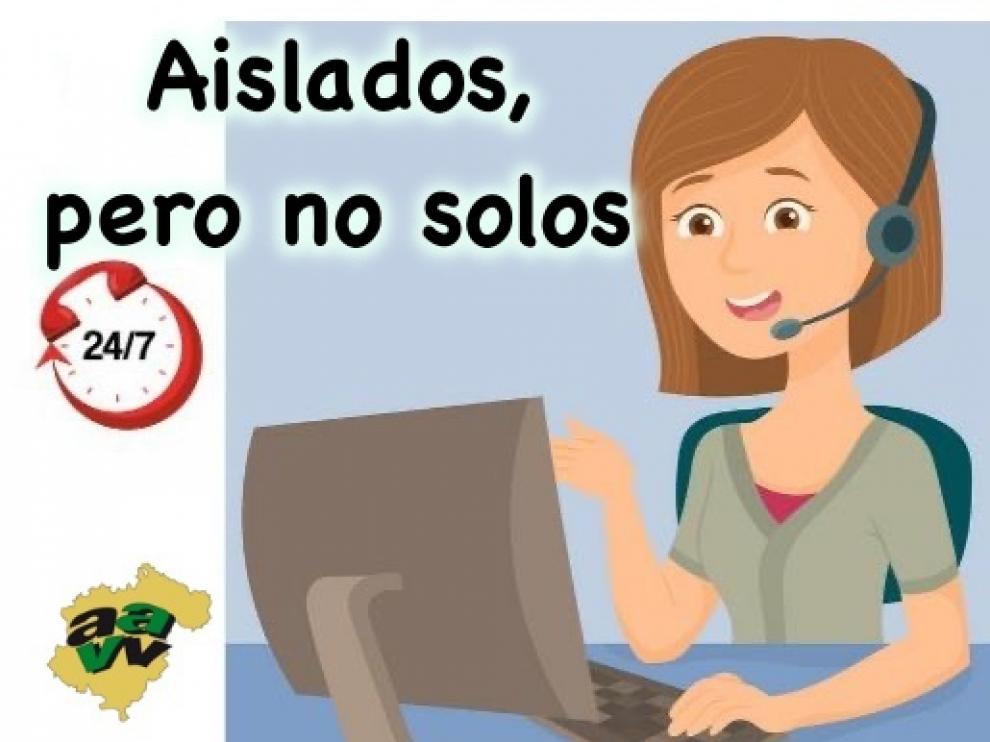 Cartel del Ayuntamiento de Teruel sobre el voluntariado para prevenir el coronavirus entre los ancianos.