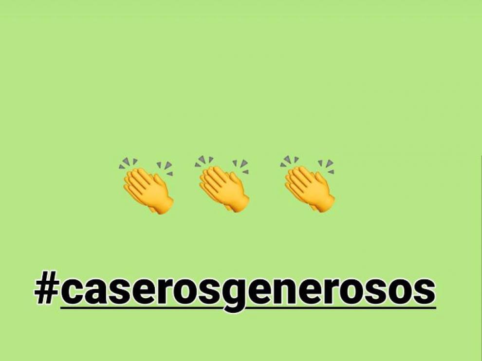 Cartel de la campaña "Caseros generosos" lanzada por el Centro Comercial Abierto de Teruel.