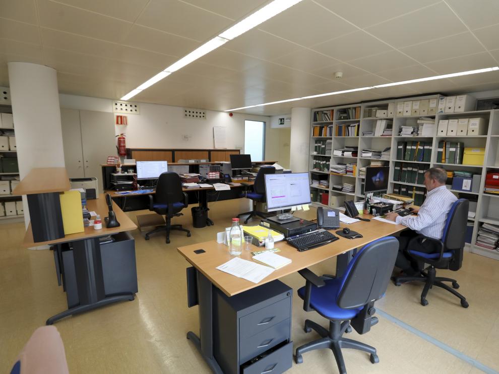 En el Ayuntamiento de Huesca, solo trabaja presencialmente un tercio del personal de oficinas.