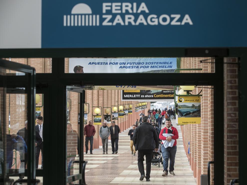 Entrada a las instalaciones de la Feria de Zaragoza.